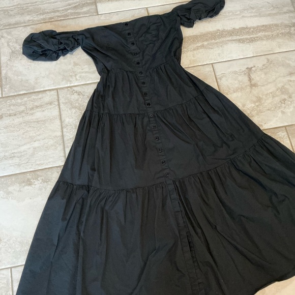STAUD Black Off Shoulder Maxi Dress - Picture 3 of 7